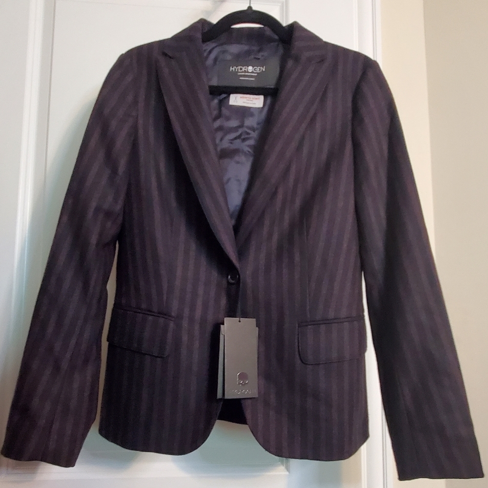 NWT Hydrogen Alberto Biani Italian Blazer Jacket Sportscoat Wool Blend 42/Medium